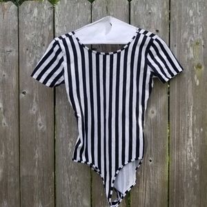 B&W Striped Onesie from Forever 21